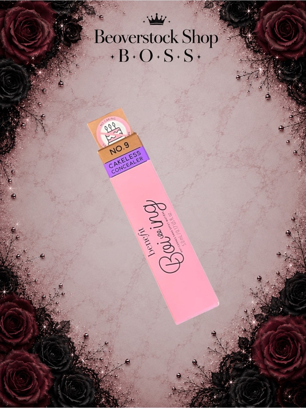 NEW NWT – Benefit Boi-ing Cakeless Concealer – Shade No. 9 – Full Size 0.17 fl o